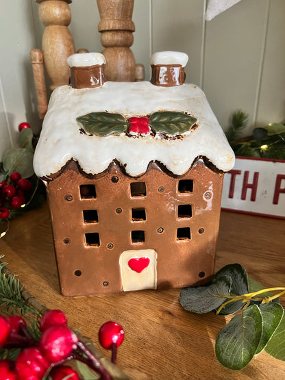 Christmas House Tea Light Holder