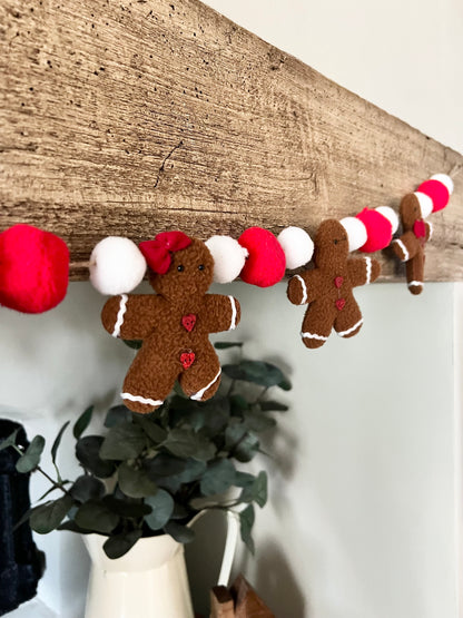 Fabric Gingerbread Garland