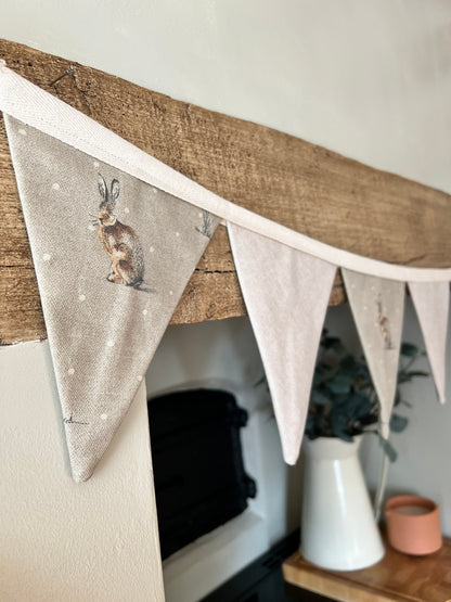 Handmade Sitting Hare Bunting