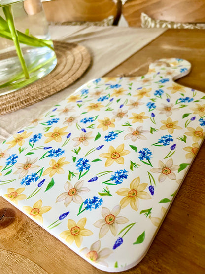 Daffodil & Hyacinth Ceramic Trivet