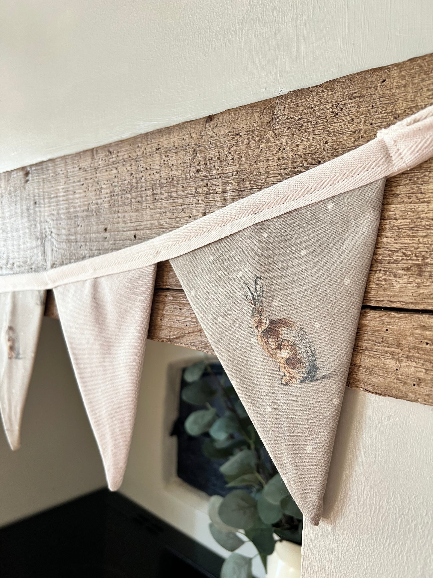 Handmade Sitting Hare Bunting