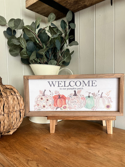 Pumpkin Welcome Plaque