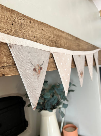 Handmade Highland Cow Bunting