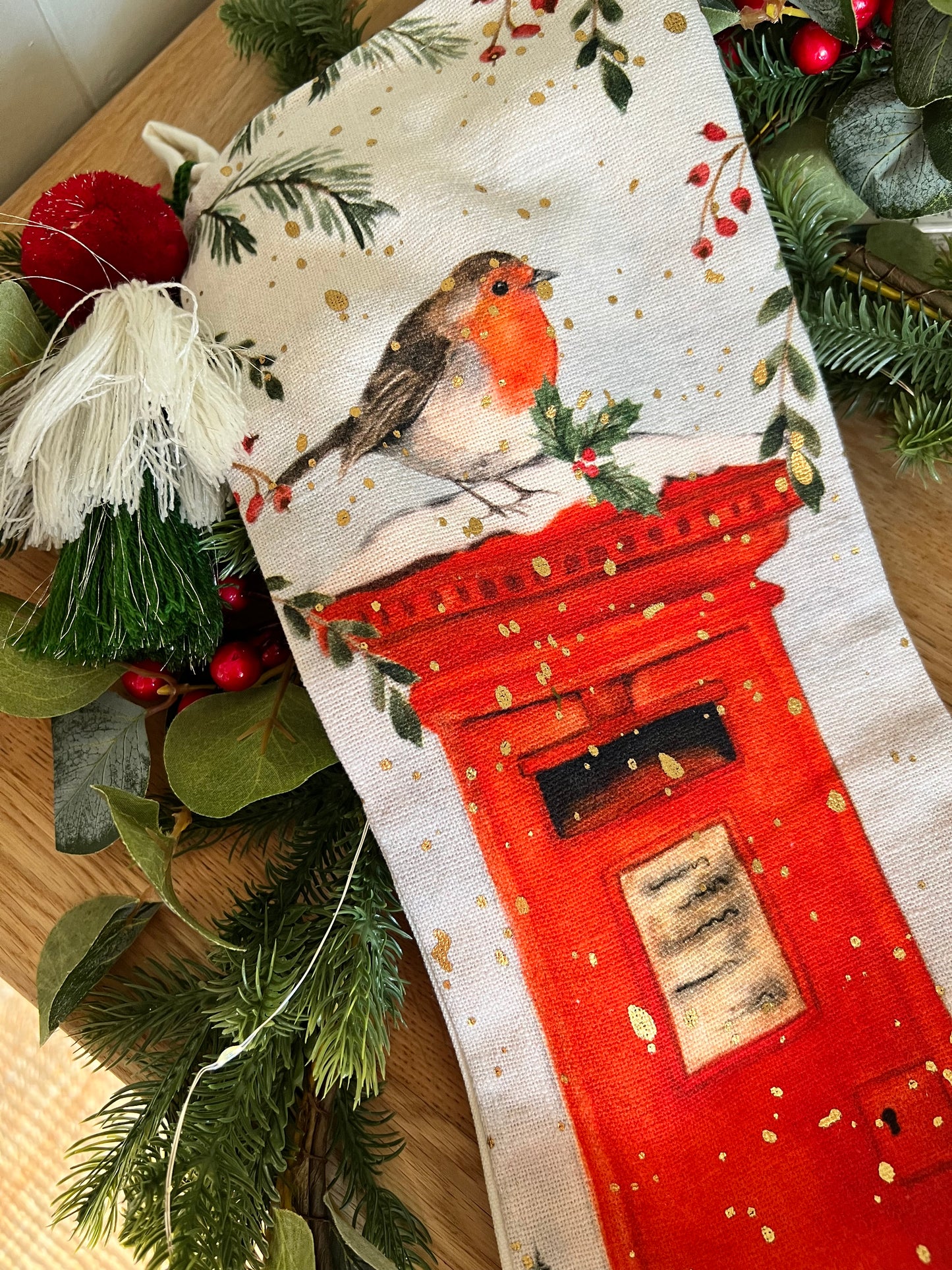 Christmas Robin Stocking