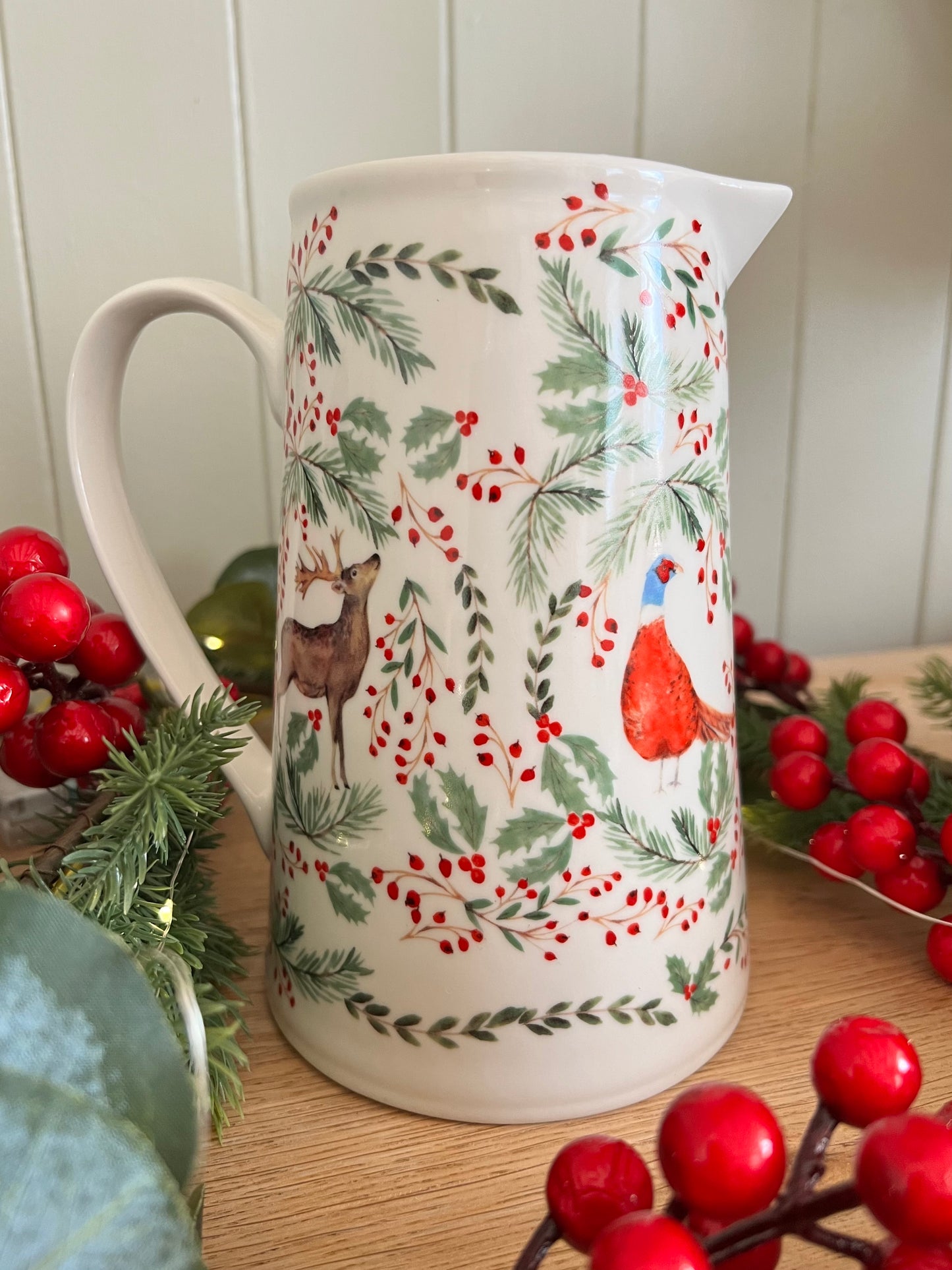 Christmas Folk Animal Jug