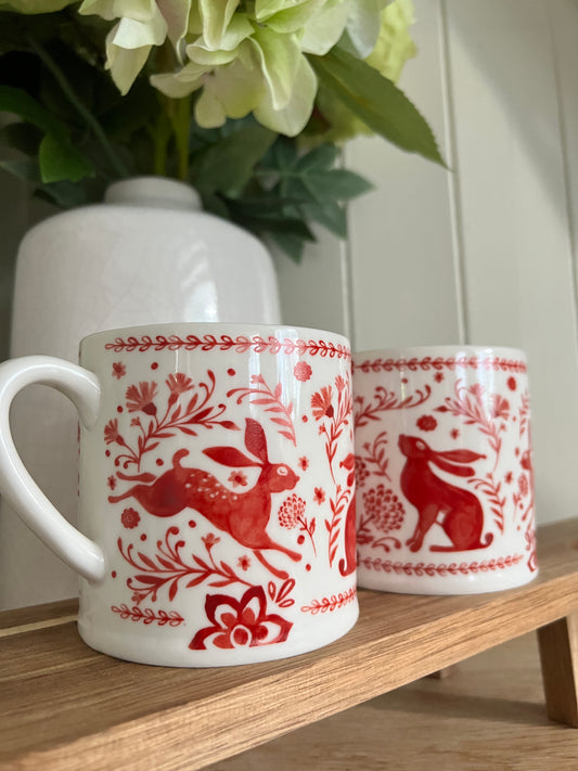 Folk Hare Mug