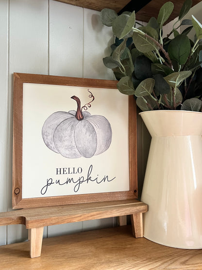 Hello Pumpkin Plaque