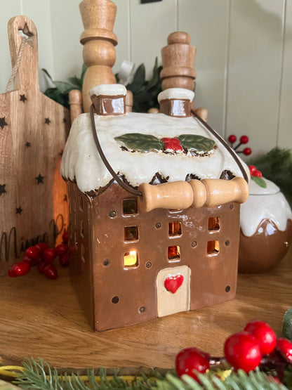 Christmas House Tea Light Holder