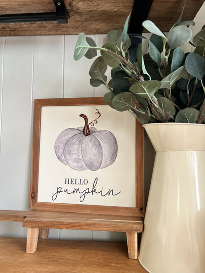 Hello Pumpkin Plaque