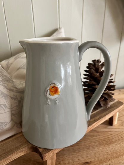 Grey Robin Jug