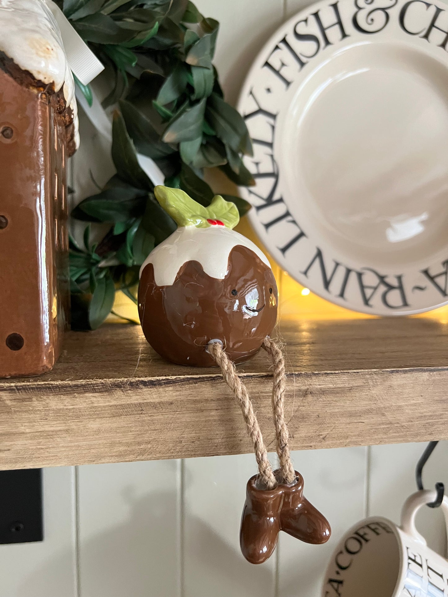 Christmas Pudding Shelf Sitter