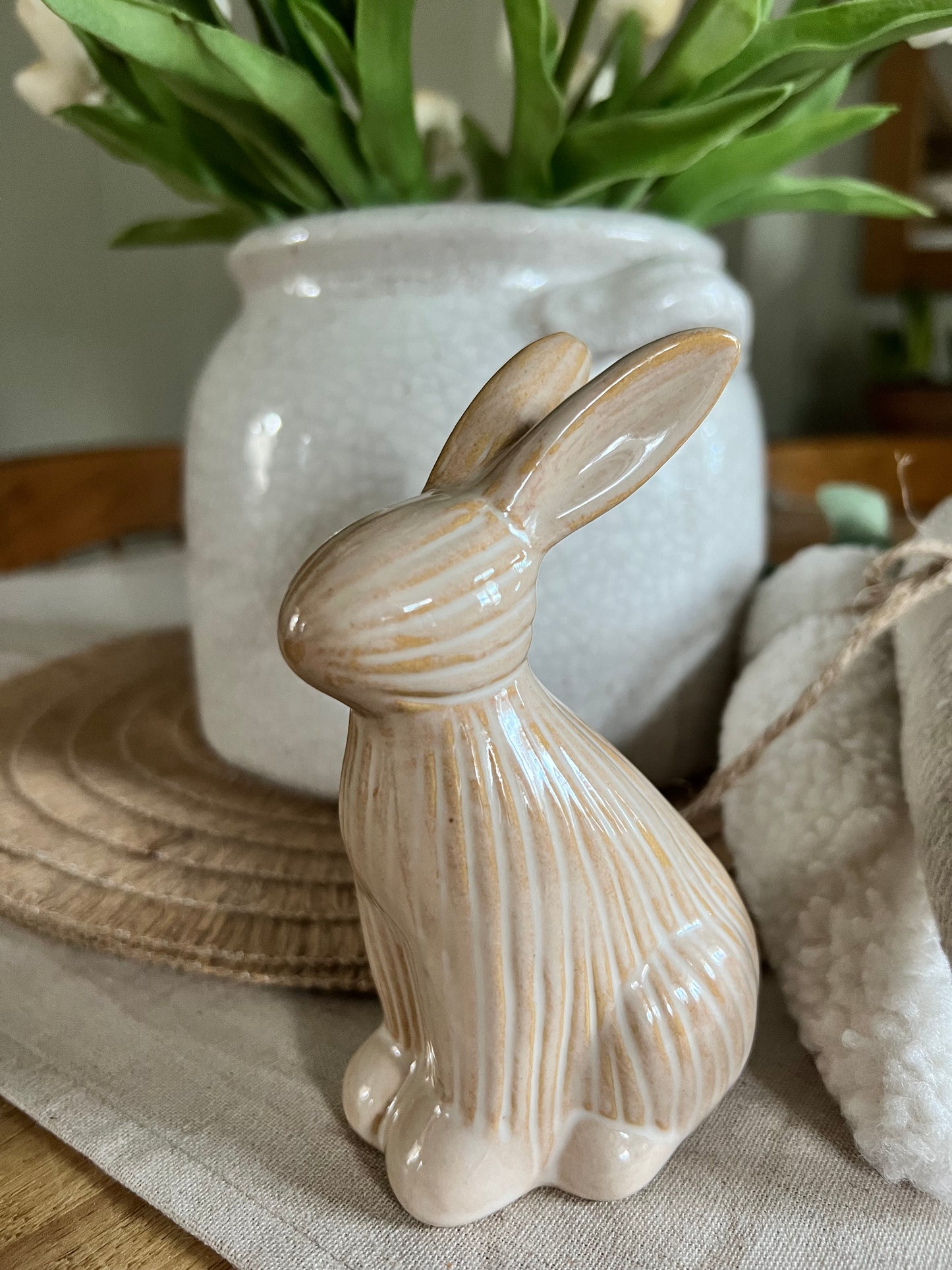 Ceramic Ribbed Bunny