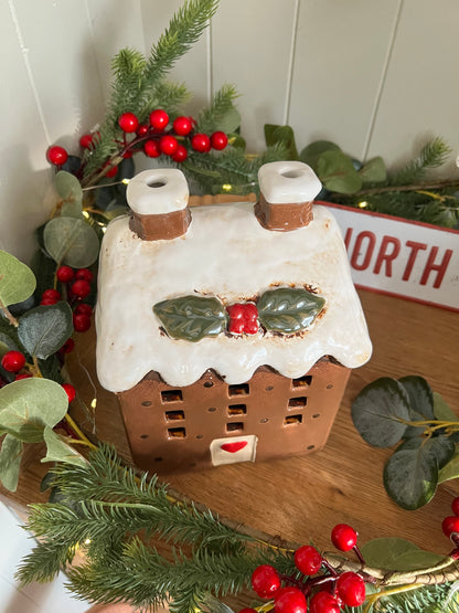 Christmas House Tea Light Holder