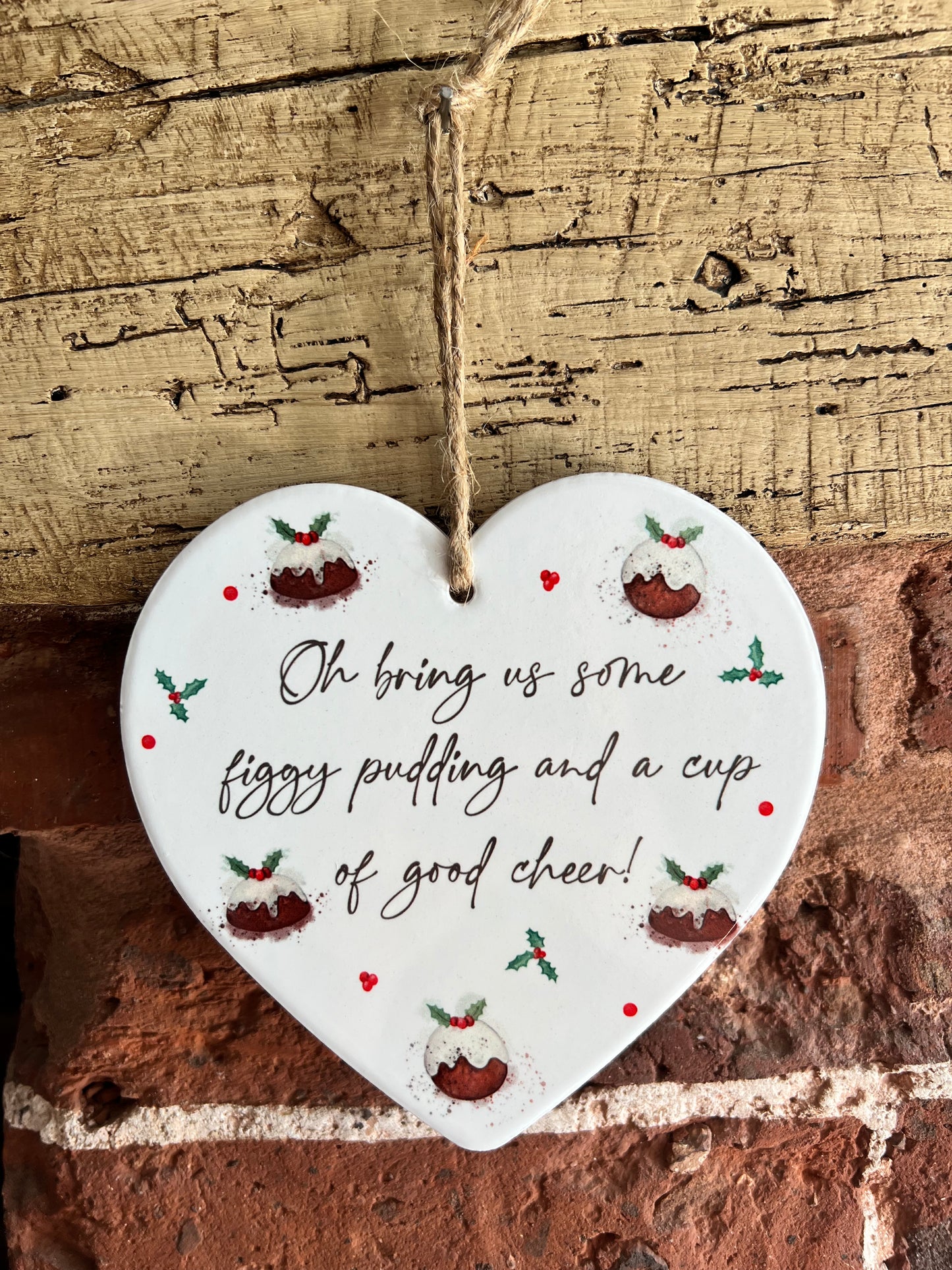 Ceramic Christmas Pudding Hanger