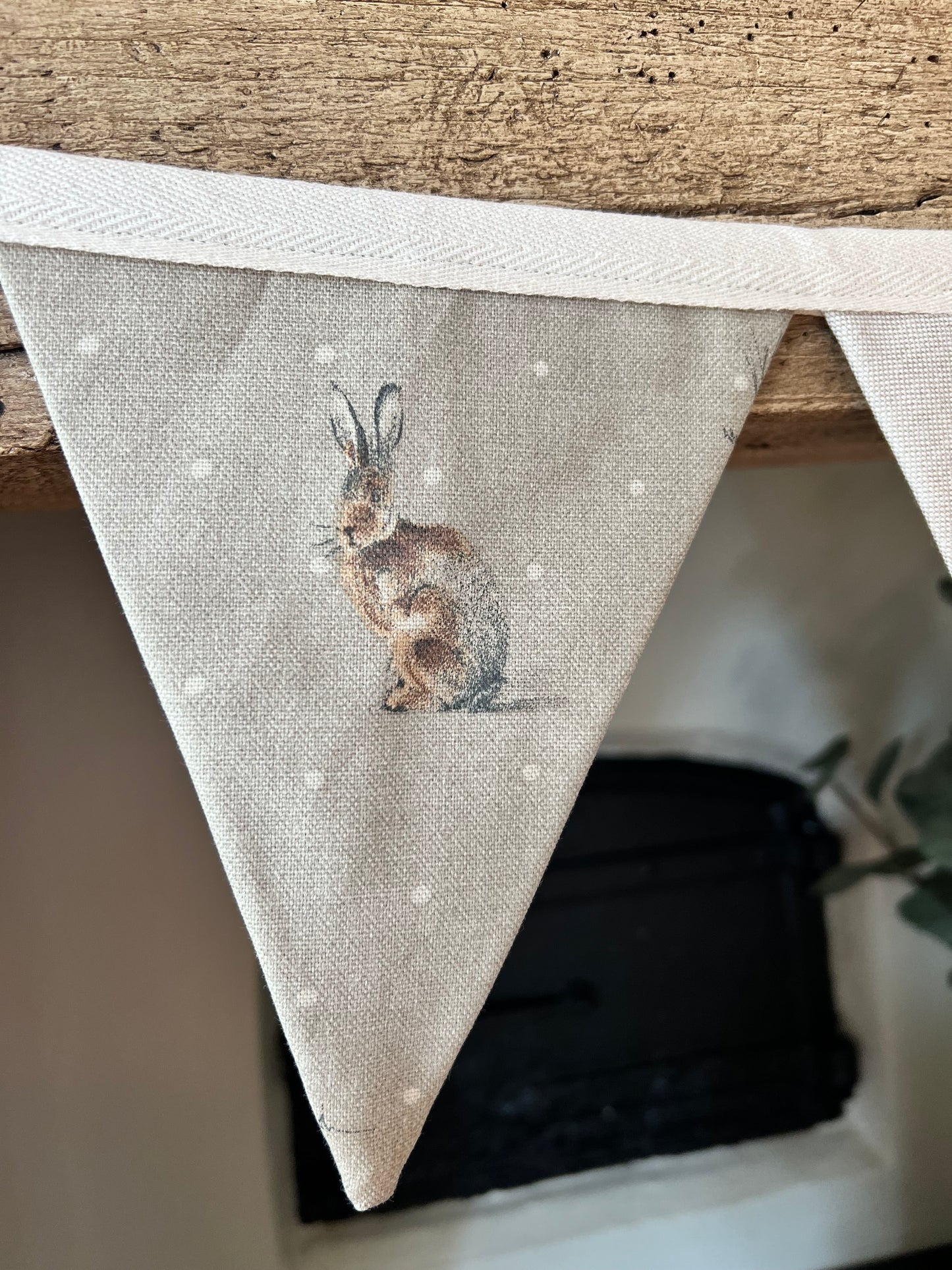 Handmade Sitting Hare Bunting