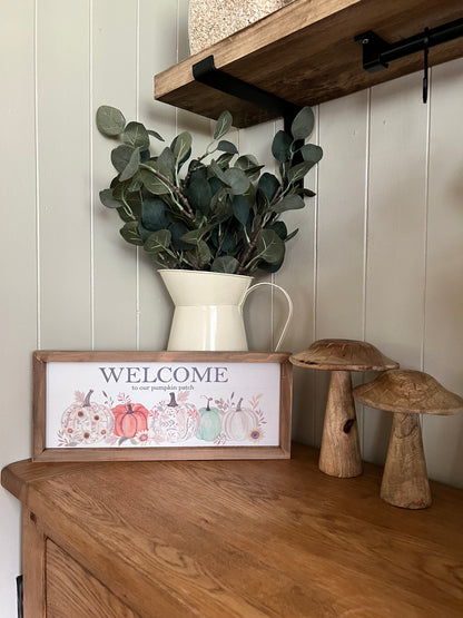 Pumpkin Welcome Plaque