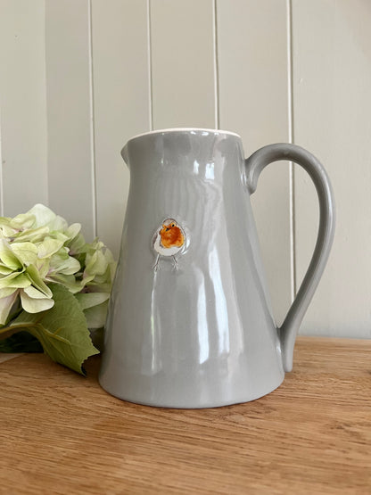 Grey Robin Jug