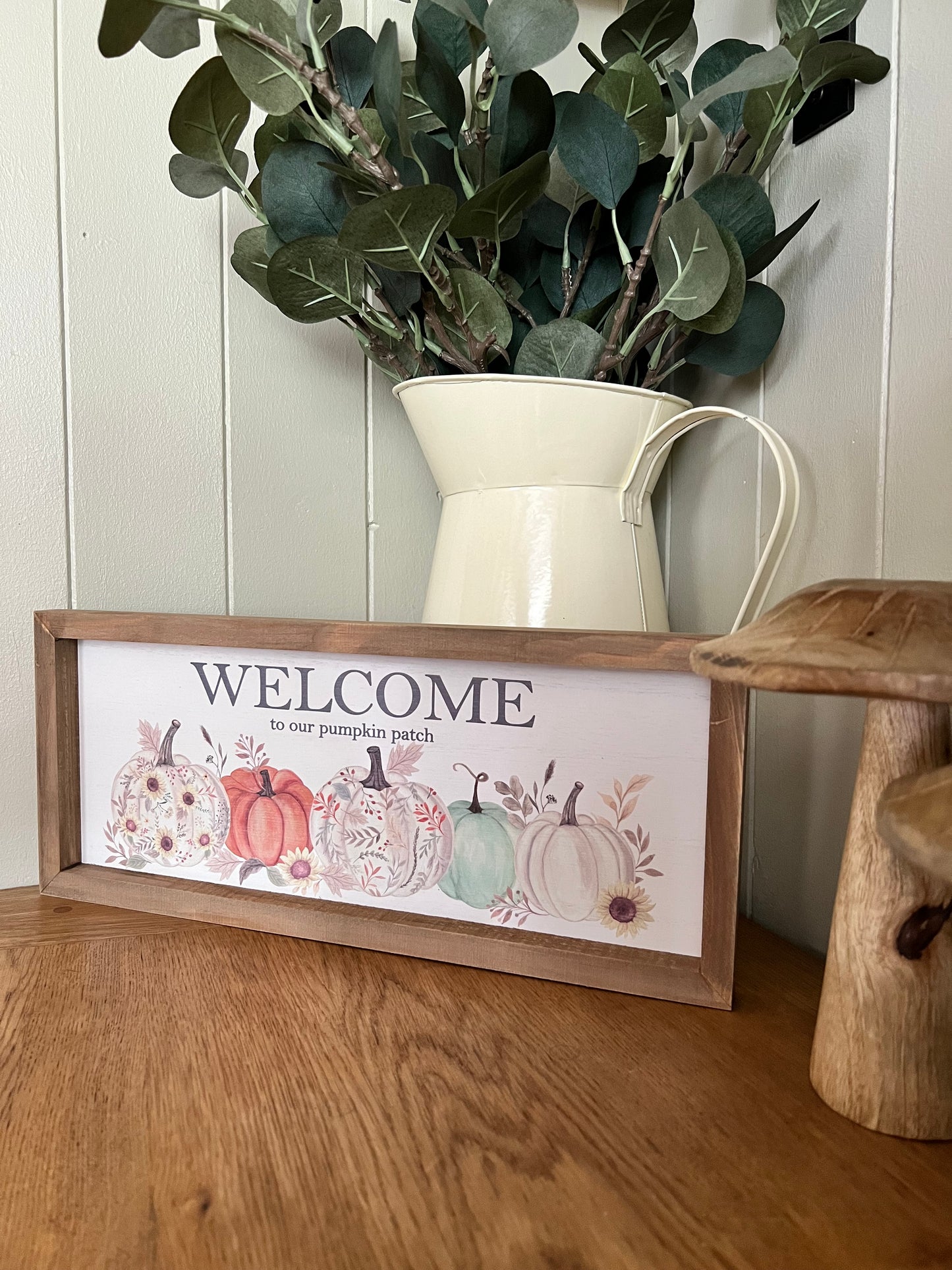 Pumpkin Welcome Plaque