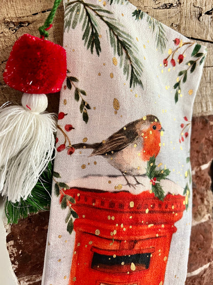 Christmas Robin Stocking