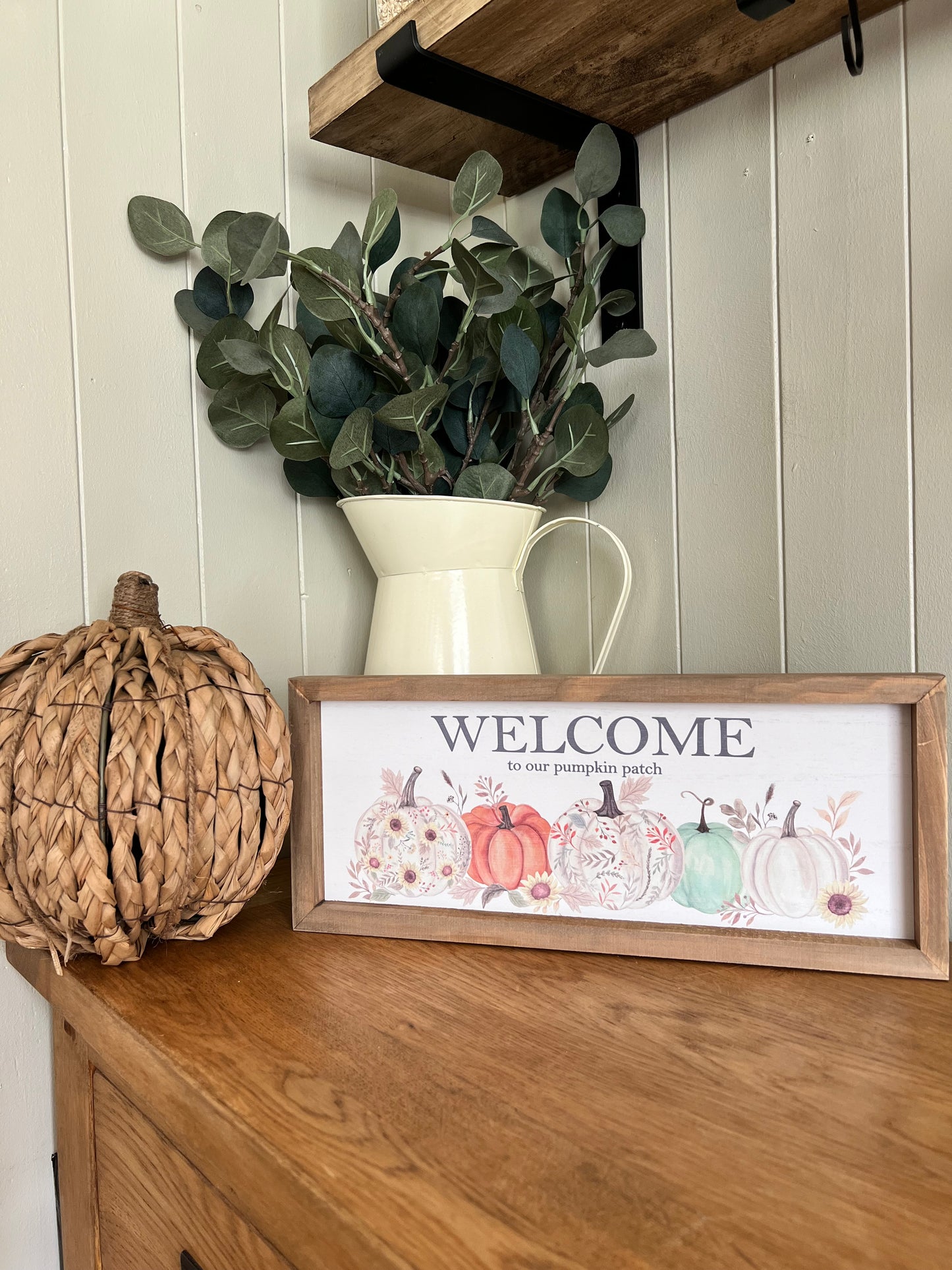 Pumpkin Welcome Plaque