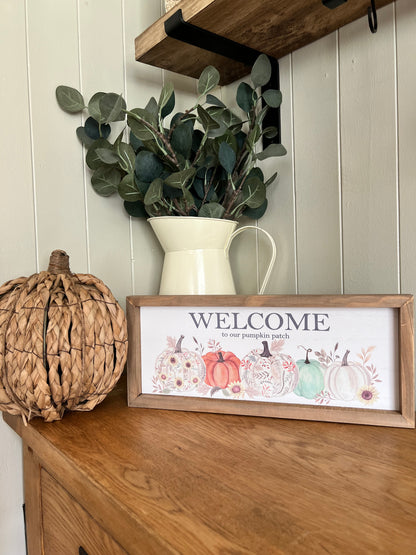 Pumpkin Welcome Plaque