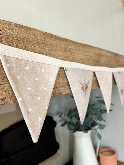 Handmade Highland Cow Bunting