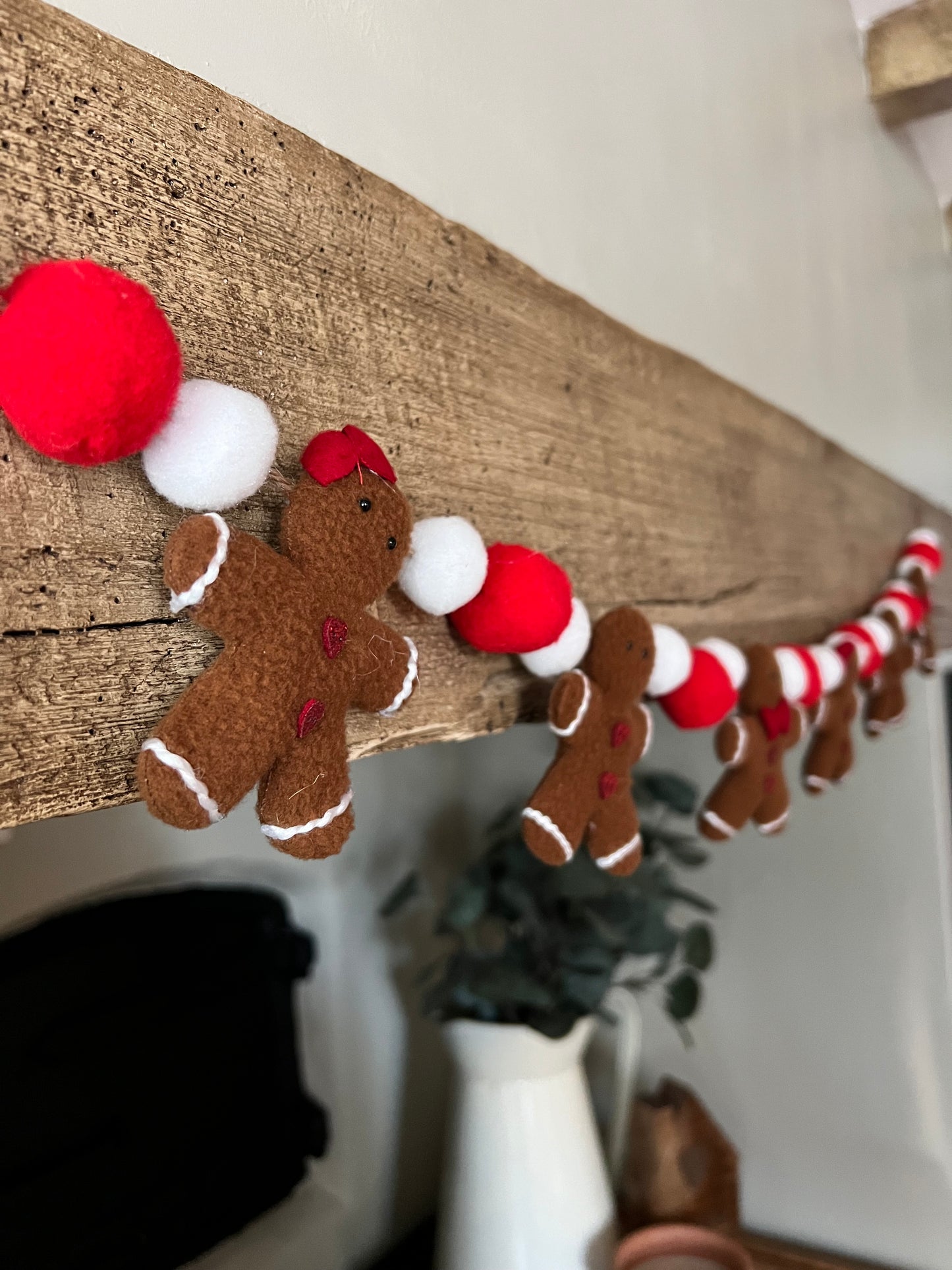 Fabric Gingerbread Garland