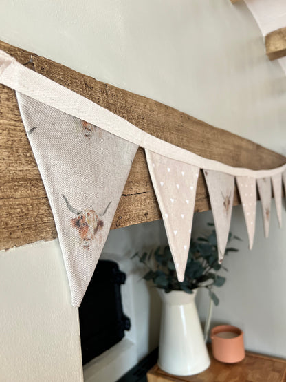 Handmade Highland Cow Bunting