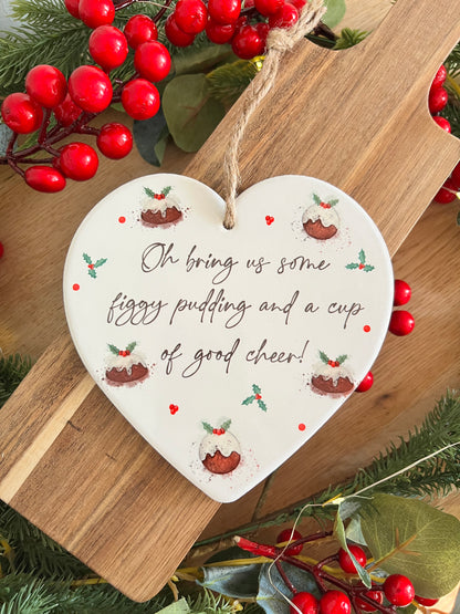 Ceramic Christmas Pudding Hanger