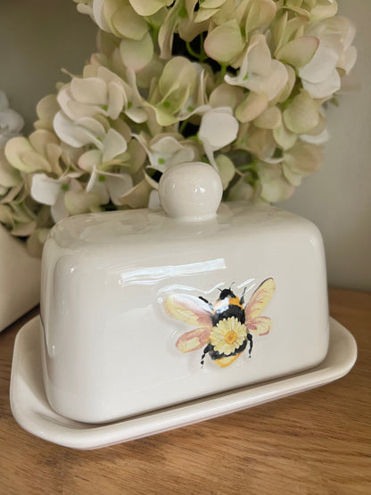 Daisy Bee Butter Dish