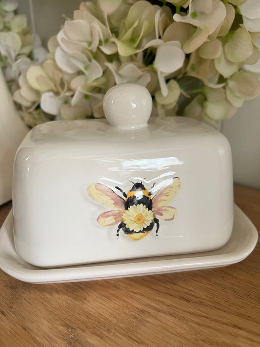 Daisy Bee Butter Dish