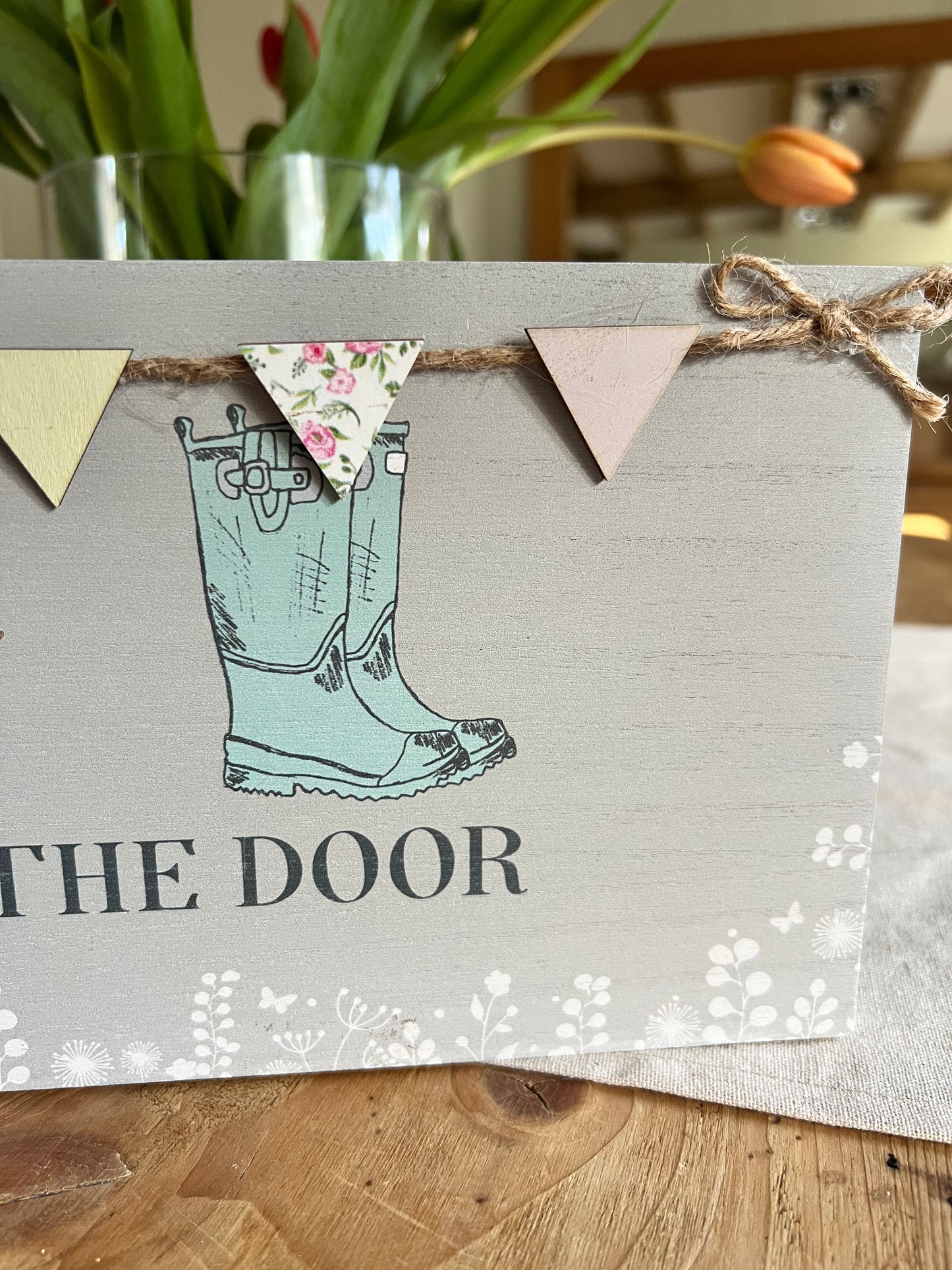 Muddy Boots Welcome Plaque