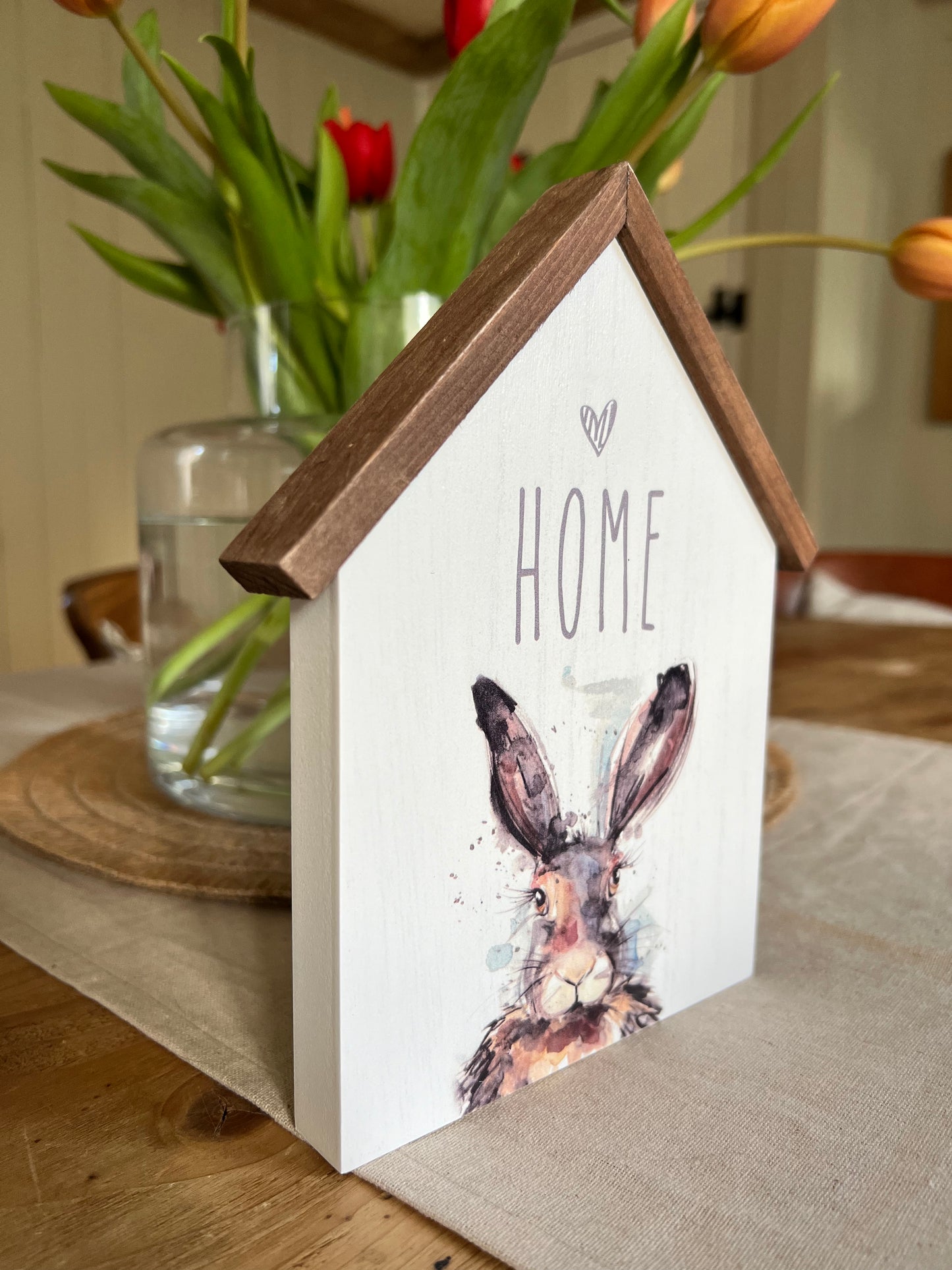 Wooden Hare Plaque