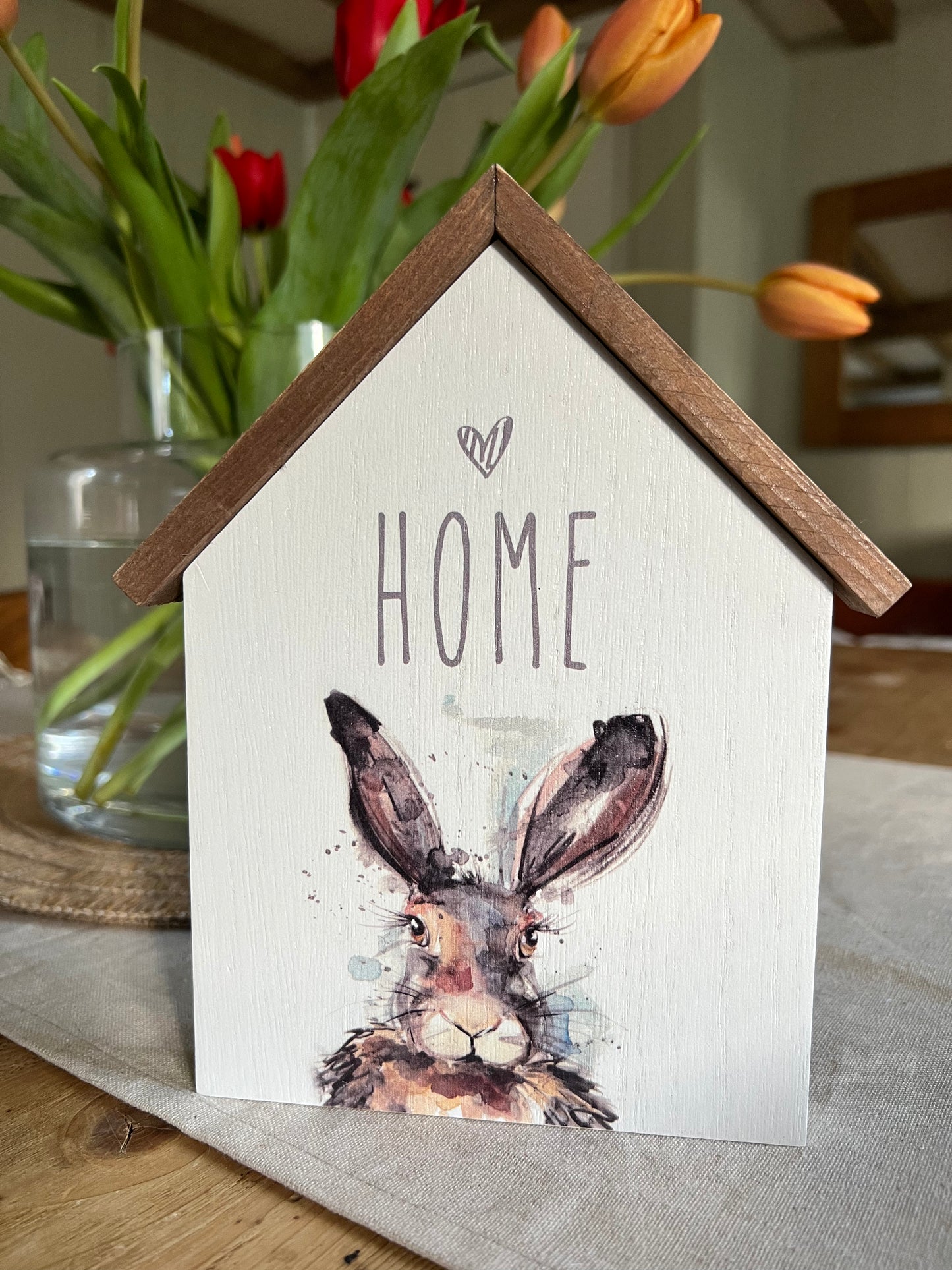 Wooden Hare Plaque