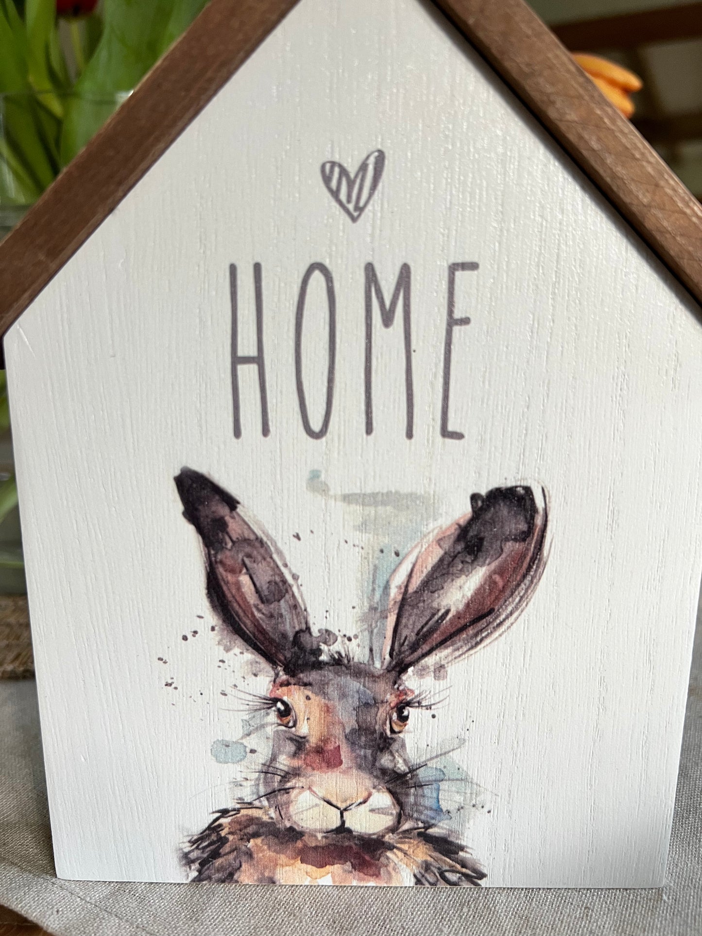 Wooden Hare Plaque